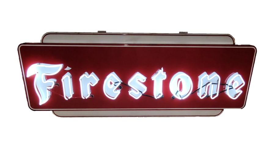 Firestone SingleSided Porcelain Neon Sign for Sale at Auction Mecum