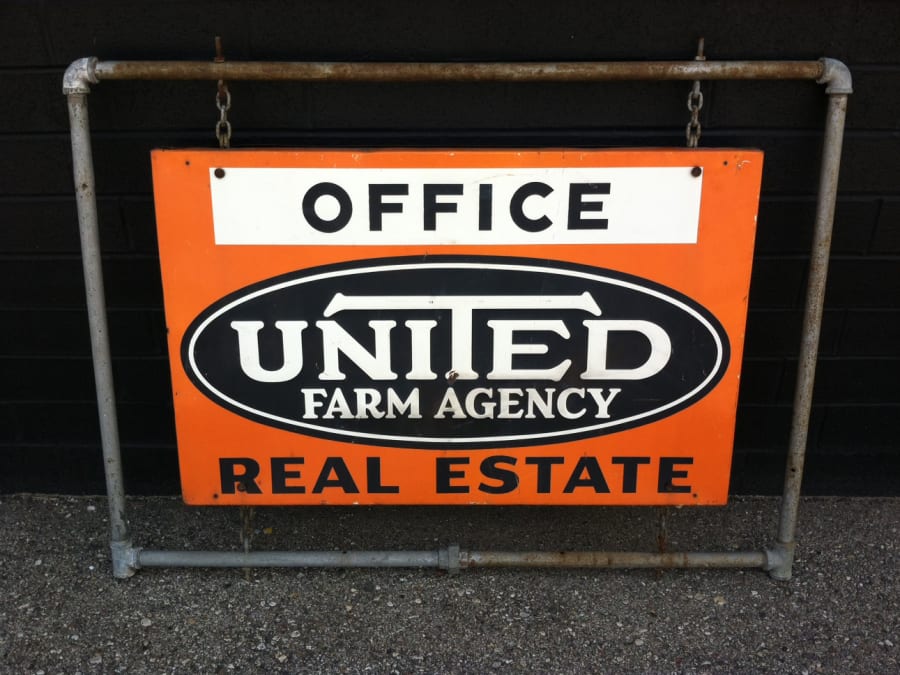 United Farm Agency Sign at Gone Farmin' Fall 2012 asJ181 Mecum Auctions