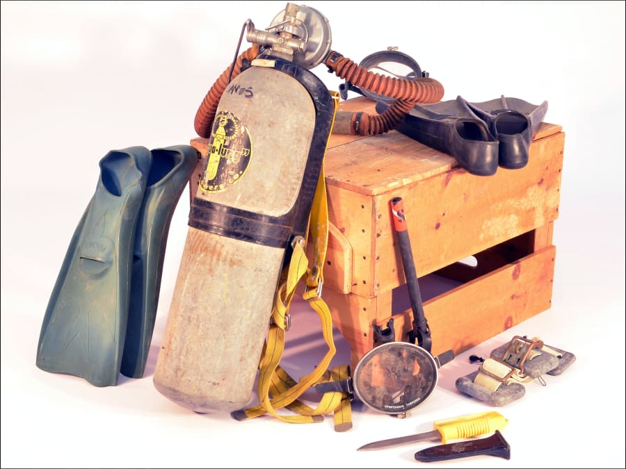 TV Series Sea Hunt Scuba Gear Used By Janos Prohaska at Santa Monica
