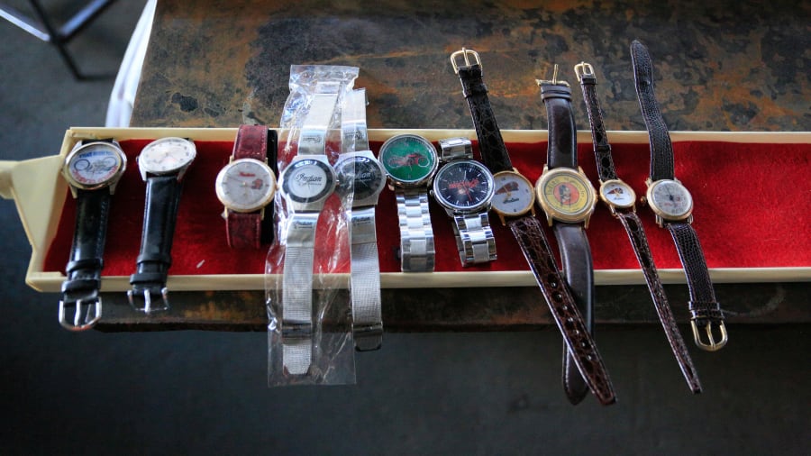 Indian Motorcycle Wrist Watches Lot Of 11 for sale at Las Vegas