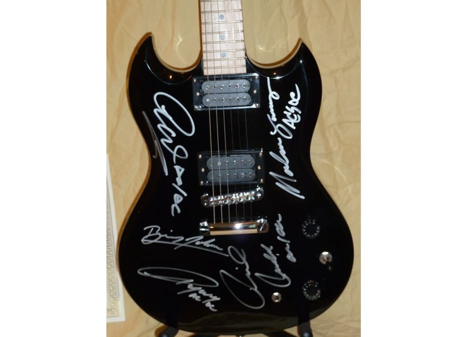 Autographed Guitar AC/DC at Anaheim 2012 as Z128 - Mecum Auctions