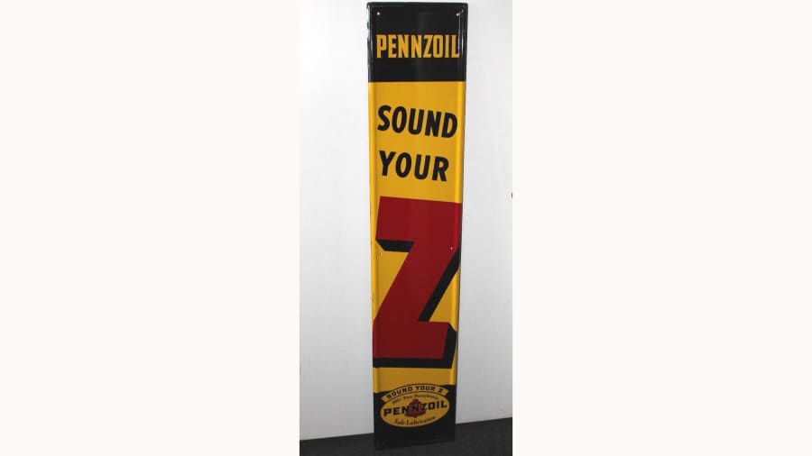 1949 Pennzoil Sound Your Z Vertical Sign SST for Sale at Auction Mecum Auctions
