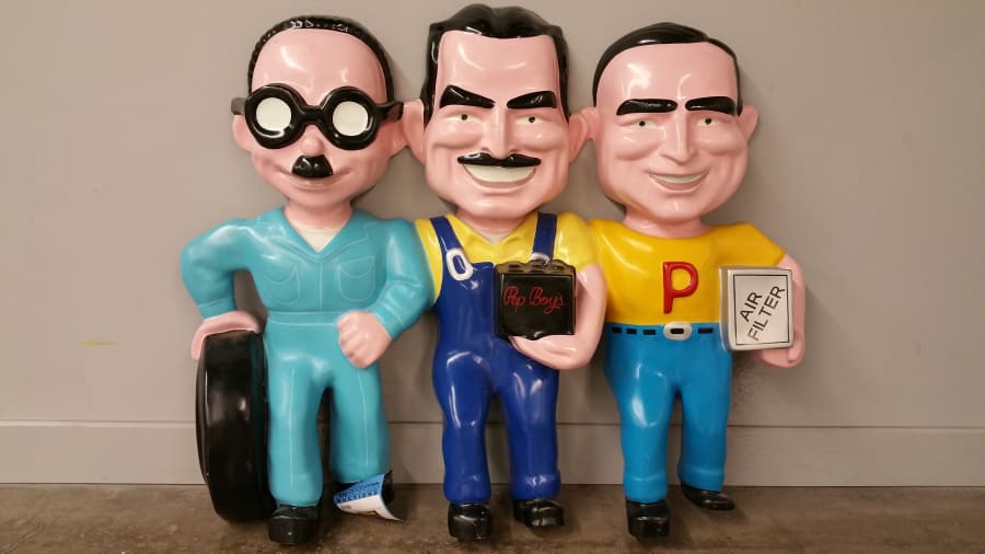 Pep Boys Fiberglass Figures 48x36 at Austin 2015 as J28 - Mecum Auctions