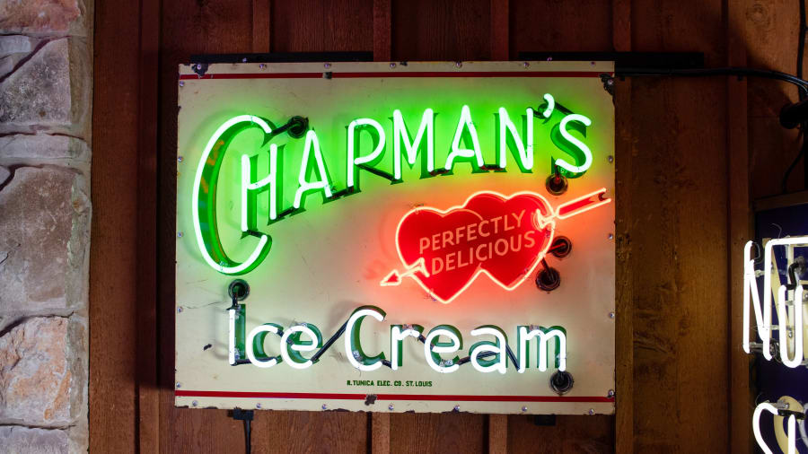 Chapman Ice Cream 9" x 12" Metal Sign