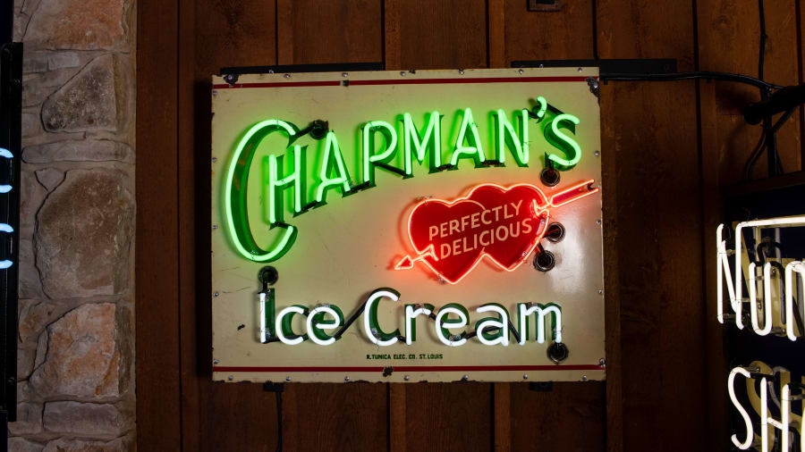 Chapman Ice Cream 9" x 12" Metal Sign