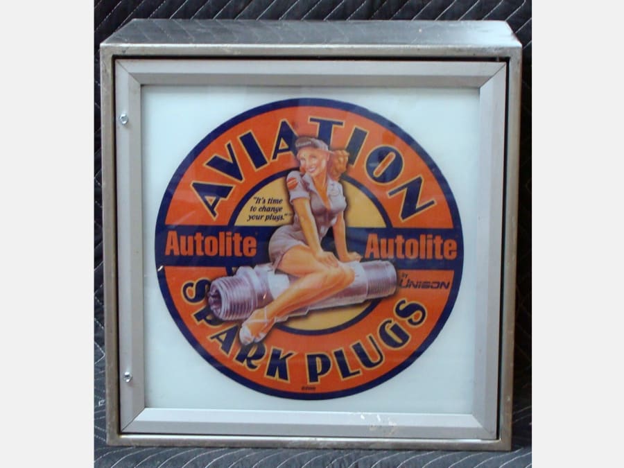 Autolite Spark Plug Lighted Display at Bloomington Gold 2013 as K137