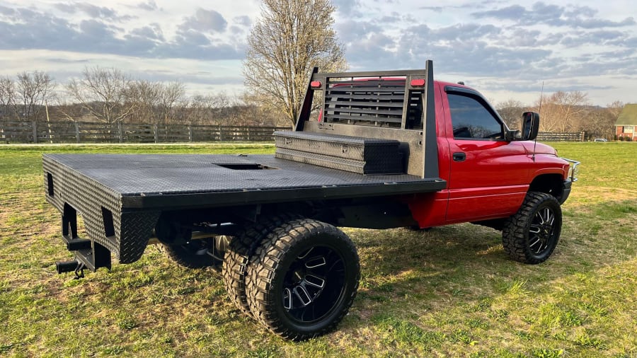 dodge cummins flatbed with stacks