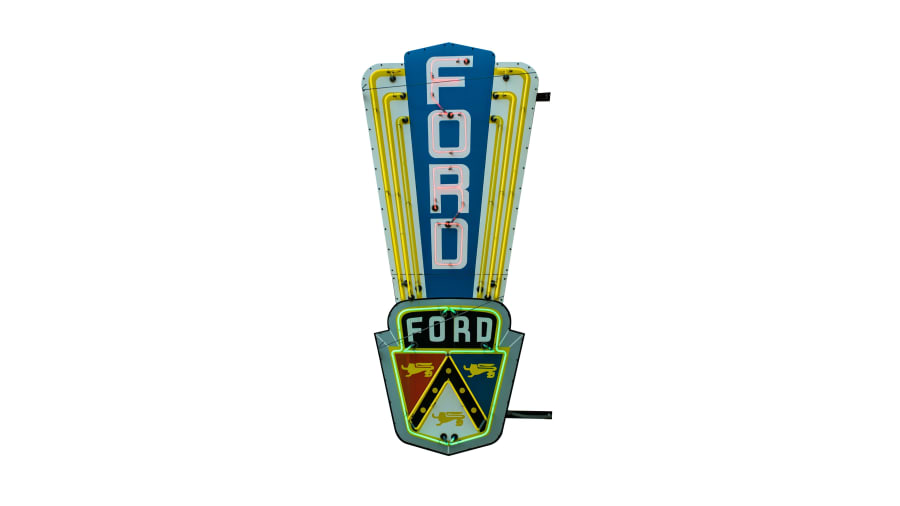 Ford Jubilee DoubleSided Porcelain Neon Sign for sale at Dallas 2022