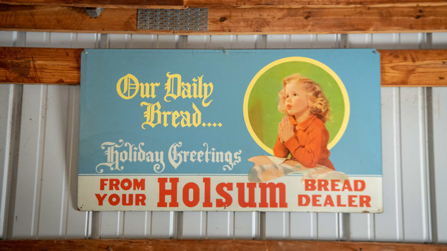 Holsum Bread SingleSided Wood Sign for Sale at Auction Mecum Auctions