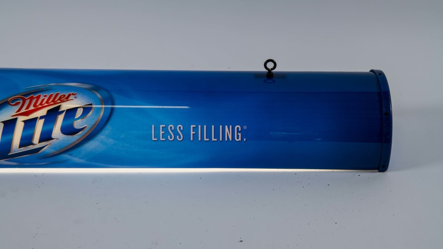 Miller lite pool table light plastic sales