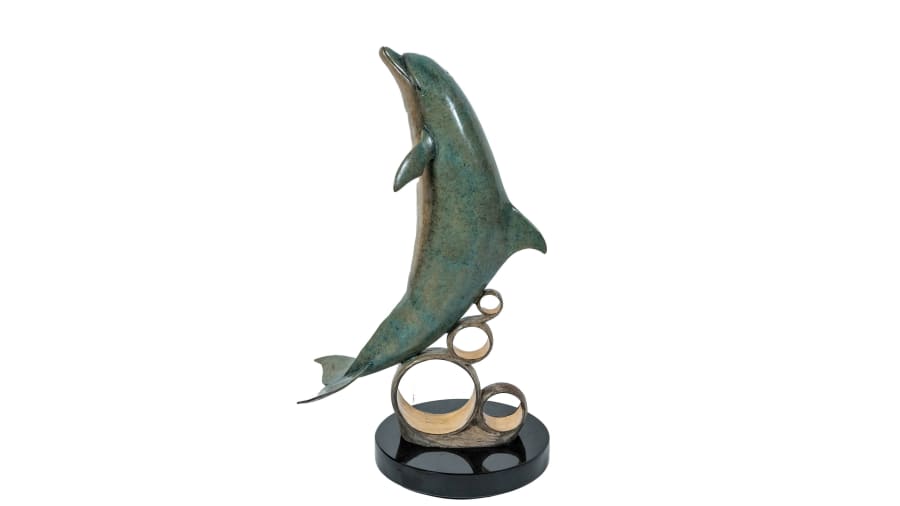 Dolphin Statue by S. Koop at Orlando 2022 as Z133 Mecum Auctions