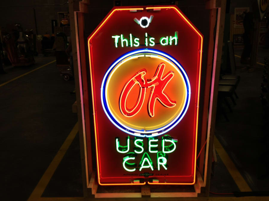 OK Tag Neon Sign at Kissimmee 2013 as M365 Mecum Auctions
