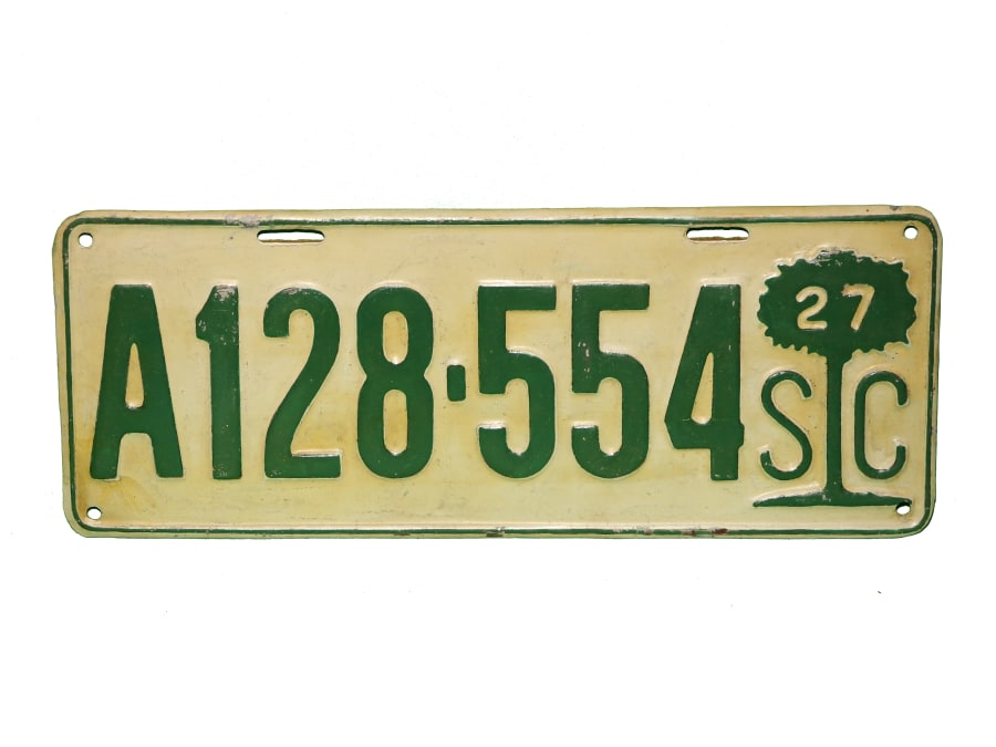 1927 South Carolina Metal License Plate at Kissimmee 2014 as M130