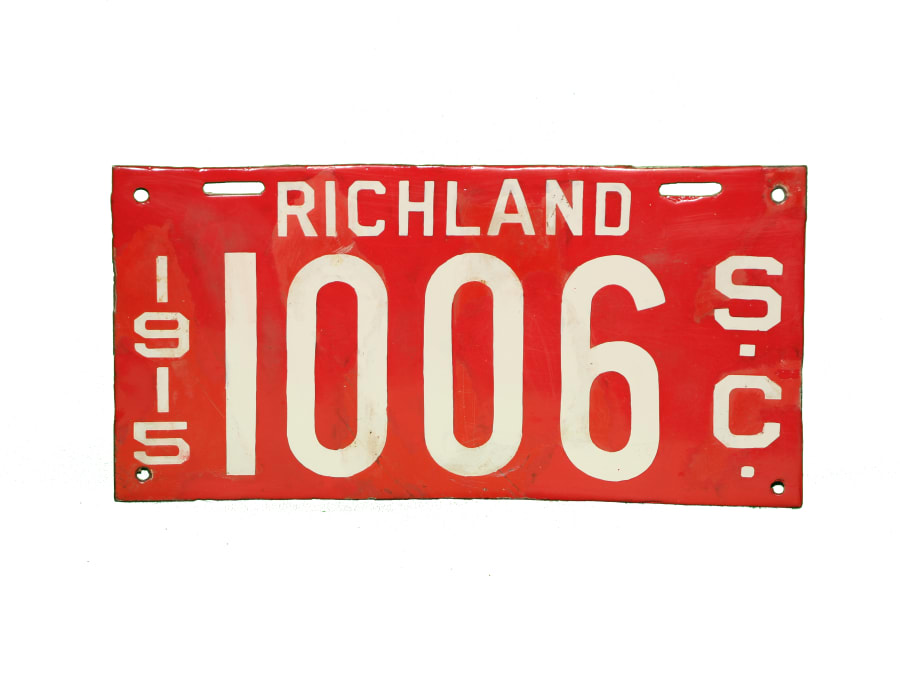 1915 South Carolina Porcelain License Plate for Sale at Auction - Mecum