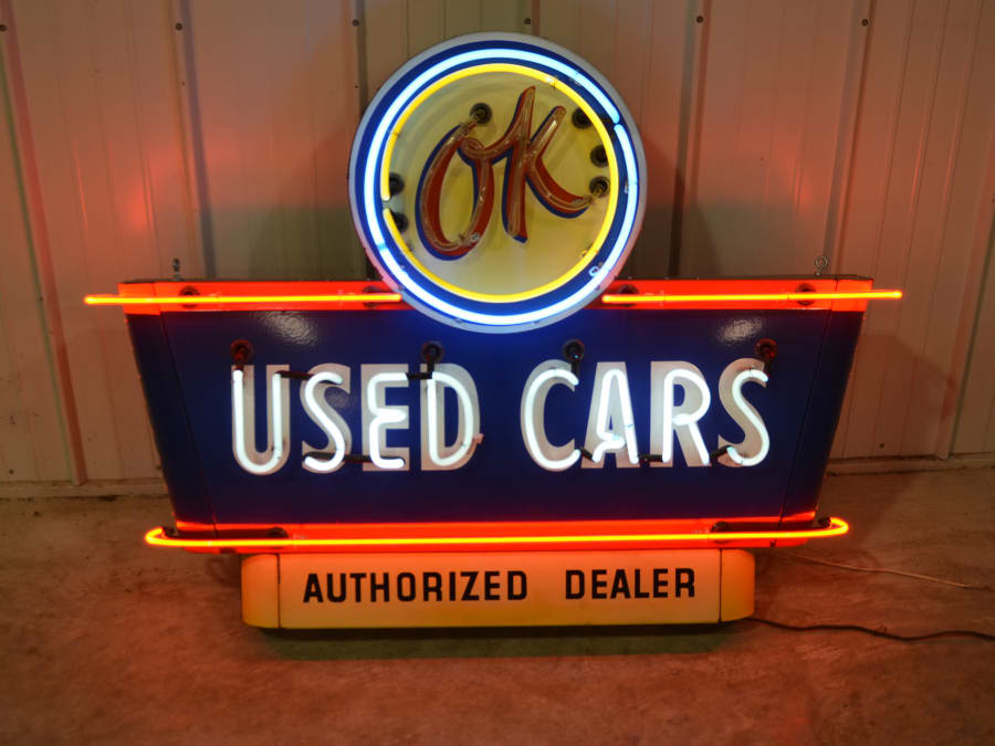 OK Used Cars Dealership Sign SSP for Sale at Auction Mecum Auctions