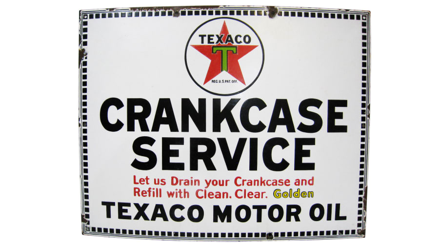Texaco Crankcase Service Sign With Border SSP 28x22 at Kissimmee 2016
