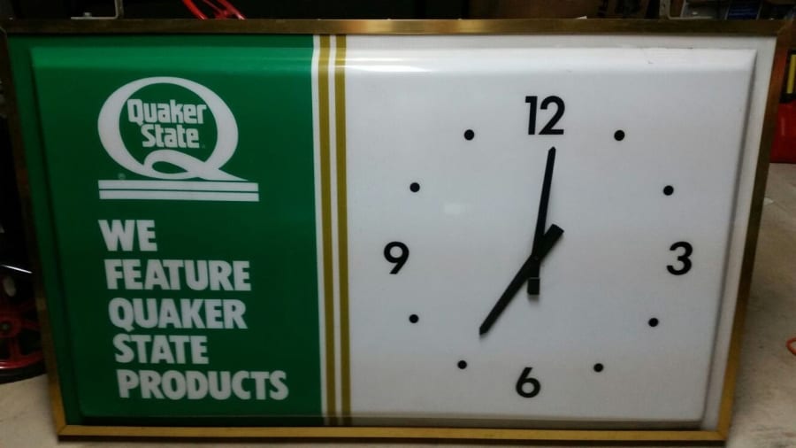 Quaker State Clock for Sale at Auction Mecum Auctions
