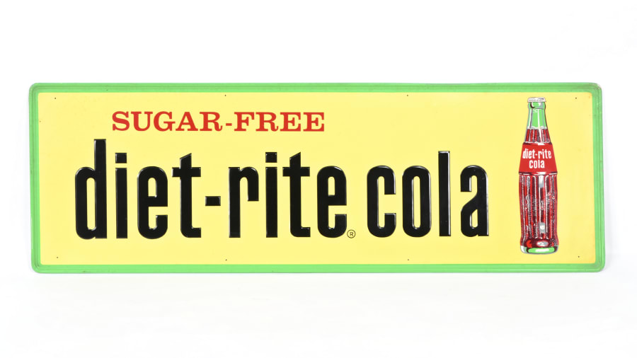 Sugar Free Diet Rite Cola Sign SST 54x18 at Kissimmee 2016 as M308 ...