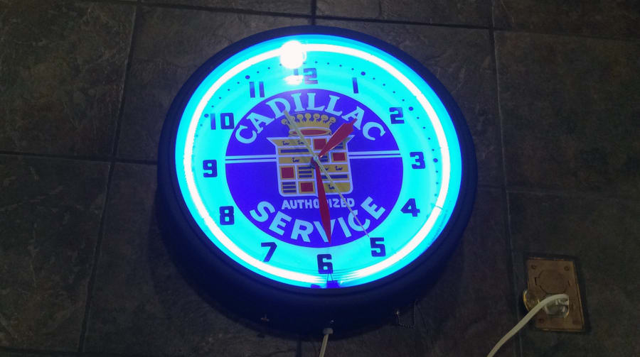 Cadillac Neon Clock for Sale at Auction Mecum Auctions