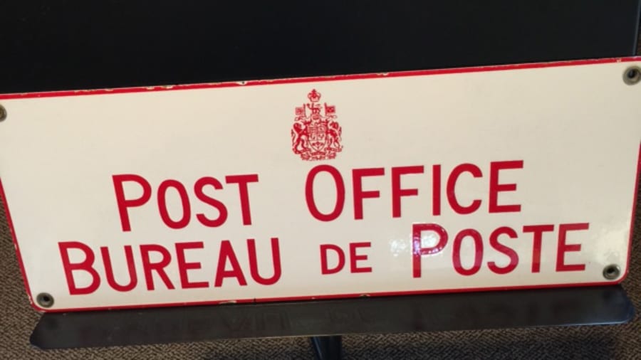 Post Office Bureau De Poste Sign at Kissimmee 2017 as M366 Mecum Auctions