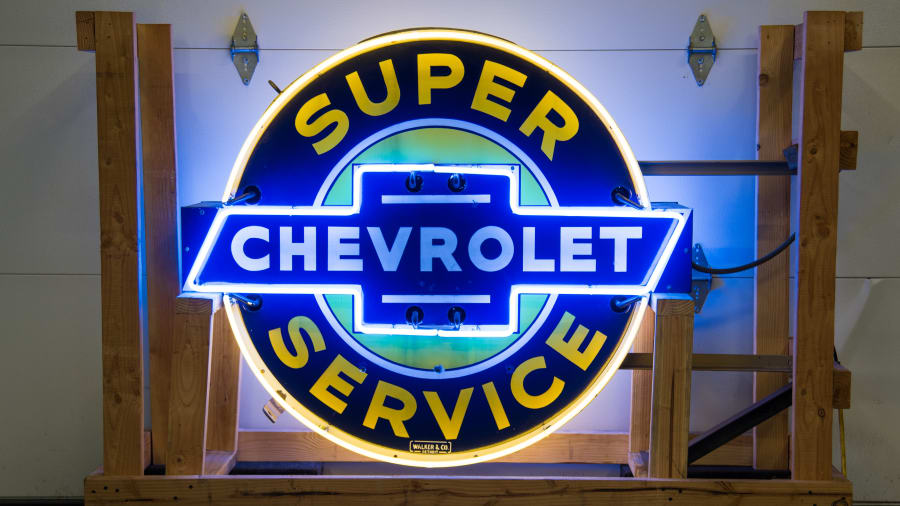 Chevrolet Dealership Super Service Neon Sign DSPN 49x41.5x17