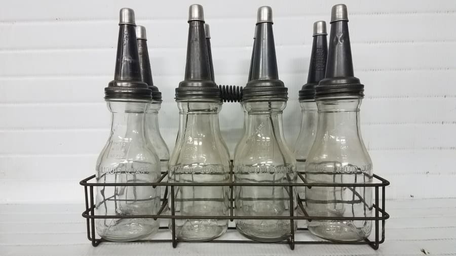 Glass Oil Bottles With Carrier at Kissimmee 2018 as M103 - Mecum Auctions