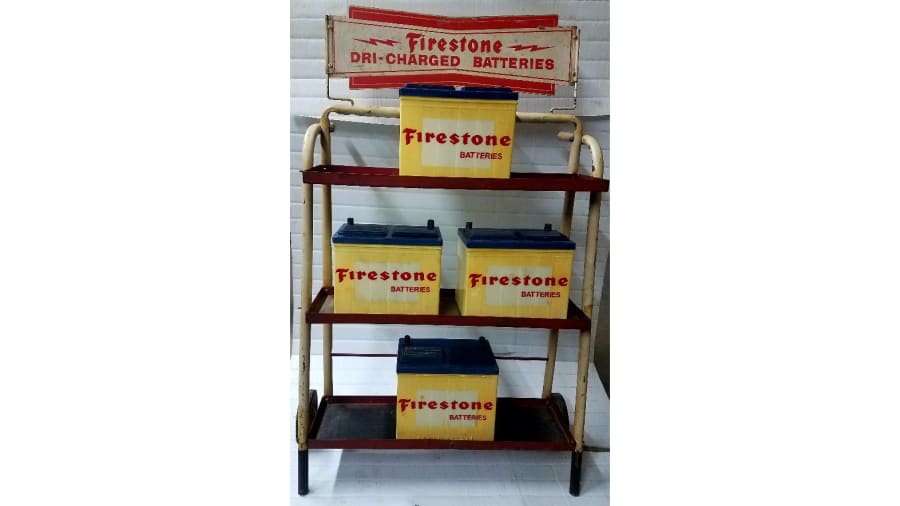 Firestone Battery Display 28x48 for Sale at Auction Mecum Auctions