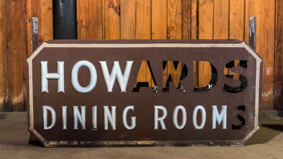 Howards Dining Rooms Lighted Sign 60x27 for Sale at Auction Mecum