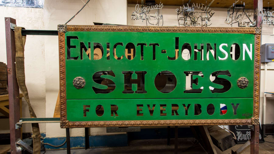 Endicott Johnson Lighted Sign 72x36 for Sale at Auction Mecum Auctions
