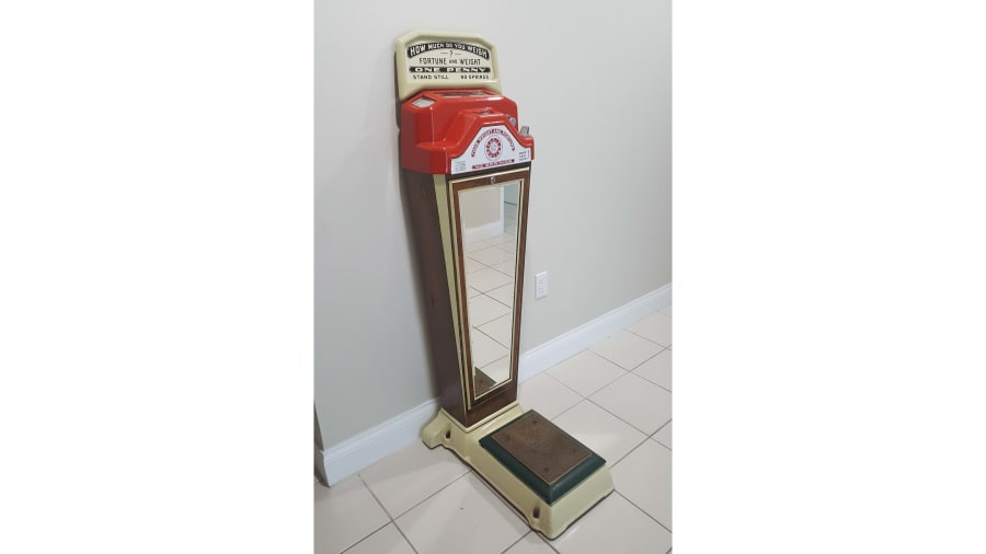 1933 Walting Scale Co 1 Cent Scale 57x16x24 At Kissimmee 2020 As D49 1933-walting-scale-co-1-cent-scale-57x16x24-at-kissimmee-2020-as-d49