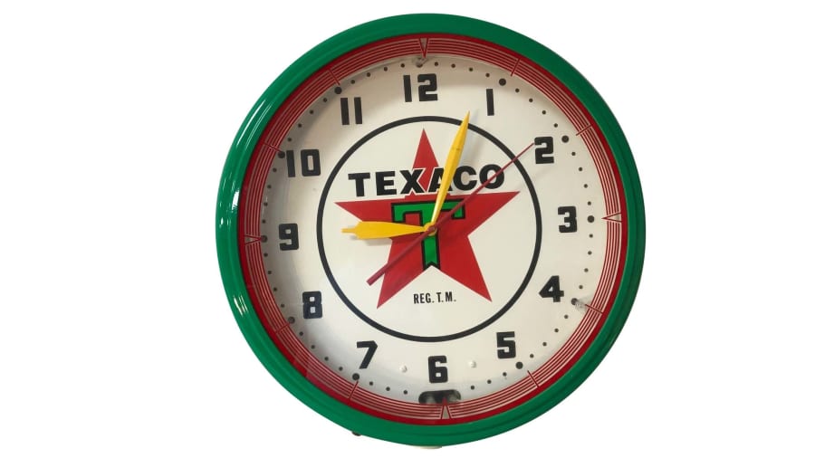 Texaco Clock, Reproduction 20in for Sale at Auction Mecum Auctions