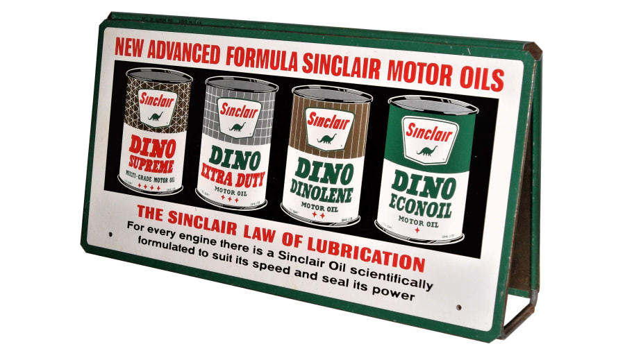 Sinclair The Law Of Lubrication Tin Rack Sign