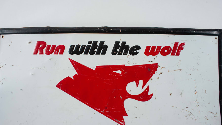 Wolfs Head Single-Sided Embossed Tin Sign For Sale At Auction