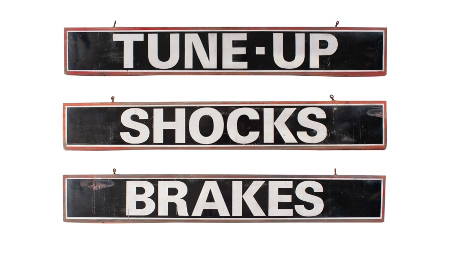 Shocks, Brakes, And Tune Up SingleSided Tin Sign at Kissimmee 2021 as