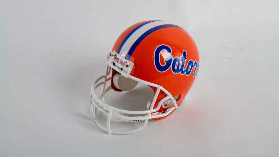 Tim Tebow Autographed Helmet, Jersey and Football at Kissimmee 2022 as M218  - Mecum Auctions