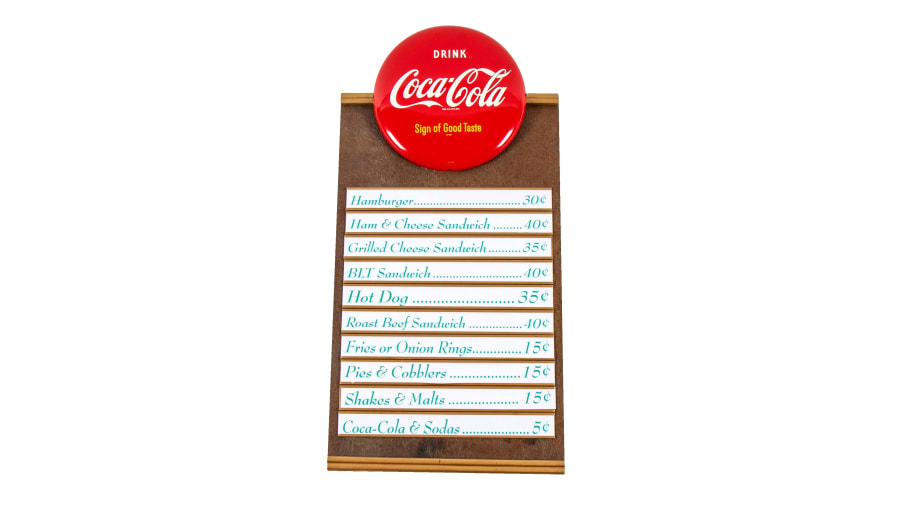 coke cola menu board