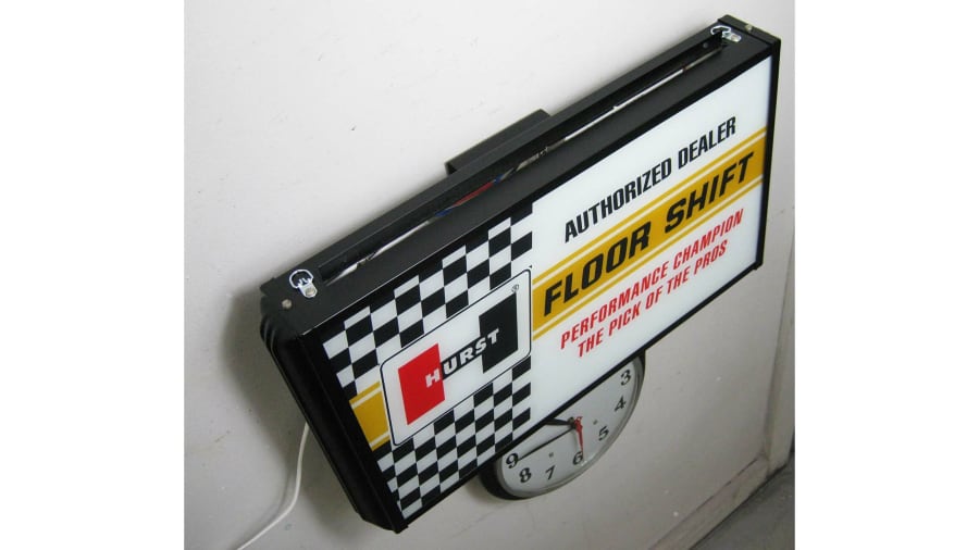 1950s Ohio Hurst Floor Shifter Light-Up Advertising Clock For Sale