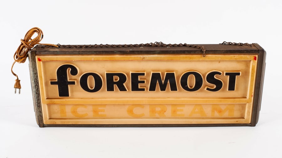 ICE CREAM 看板 アメリカ ヴィンテージ スチール foremost 2225114_1.jpg