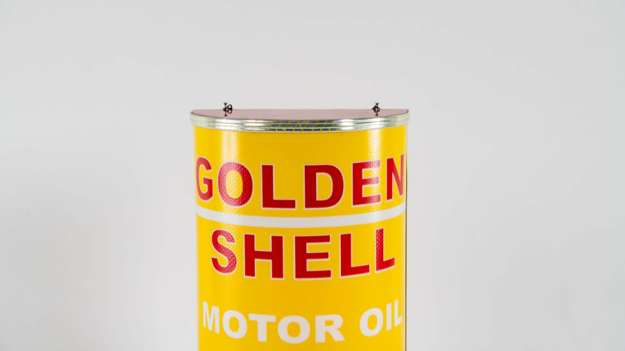 Golden Shell Motor Oil Single-Sided Plastic Light For Sale At
