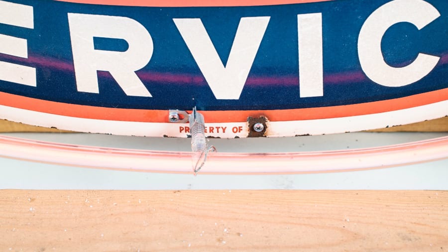 Triple-A Single-Sided Porcelain Neon Sign For Sale At Auction