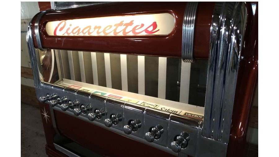 National Cigarette Machine 12x67x29 for sale at Kissimmee Road Art 2019