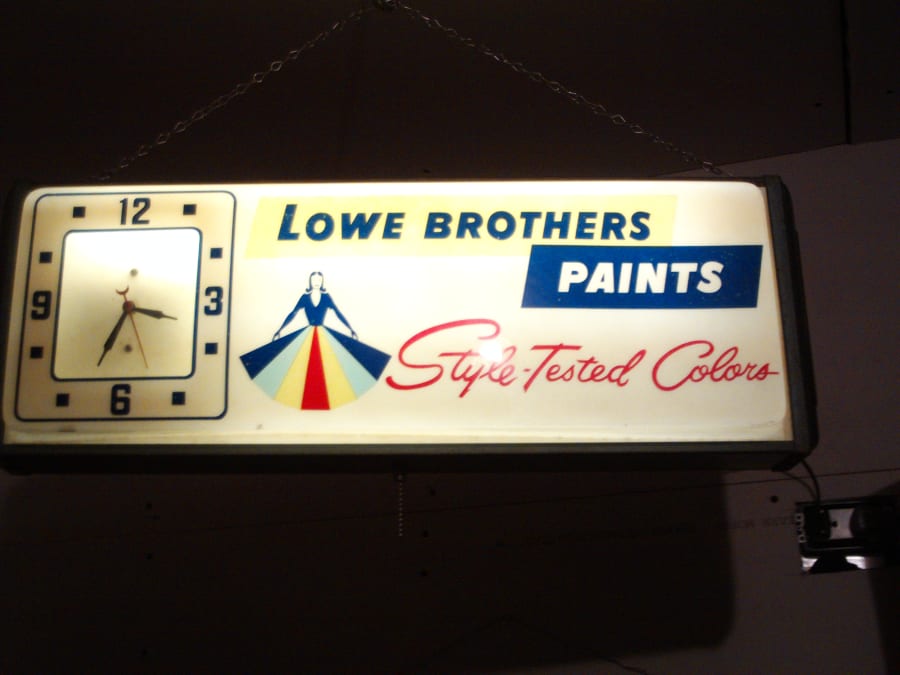 Lowe Brothers Clock 23x10x4 for Sale at Auction Mecum Auctions
