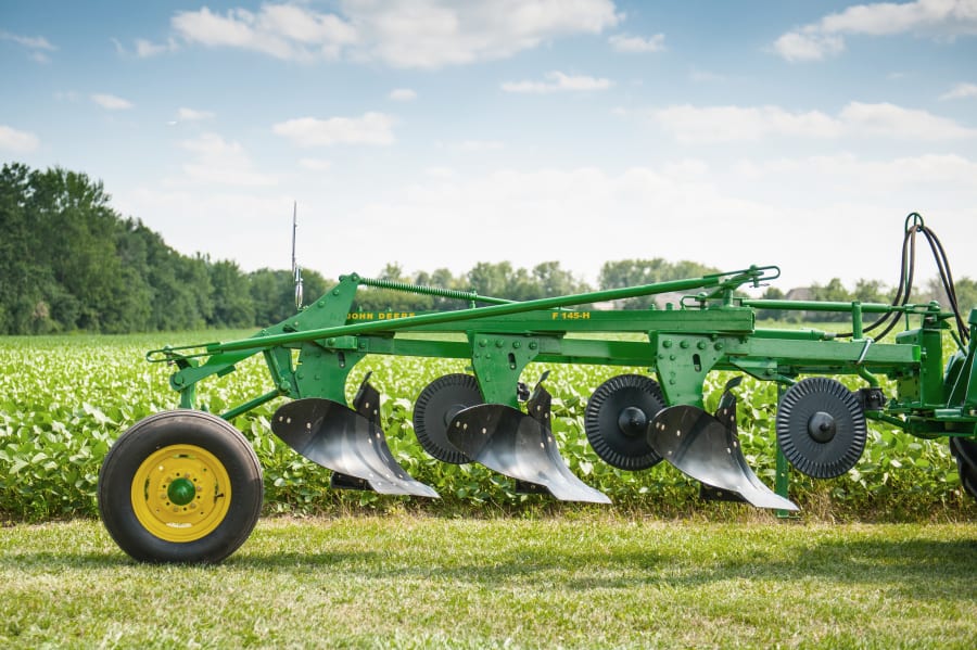 John Deere Model F145 ThreeBottom 14 Inch Plow for Sale at Auction
