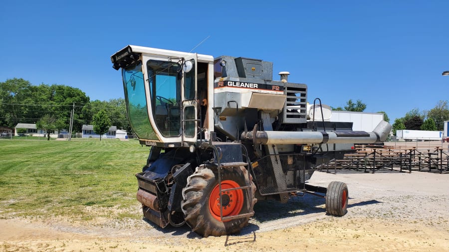 Gleaner F2 Combine With Bean And Corn Head for Sale at Auction Mecum