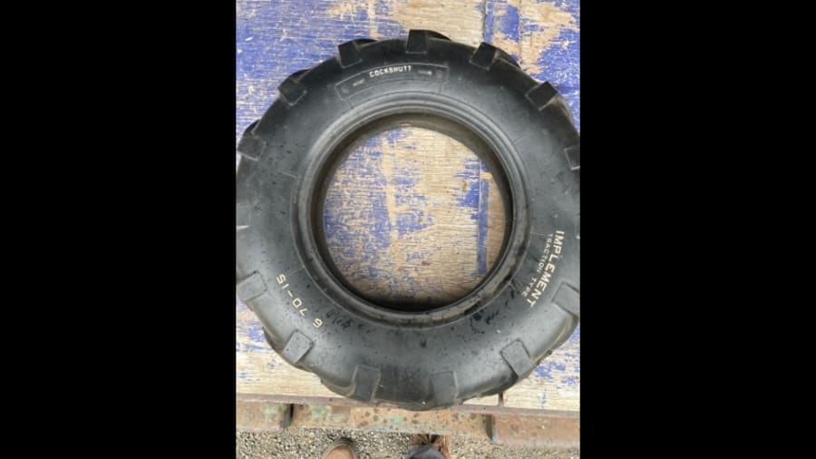 Cockshutt tire 6 70 15 at gone farmin spring classic 2022 as m205