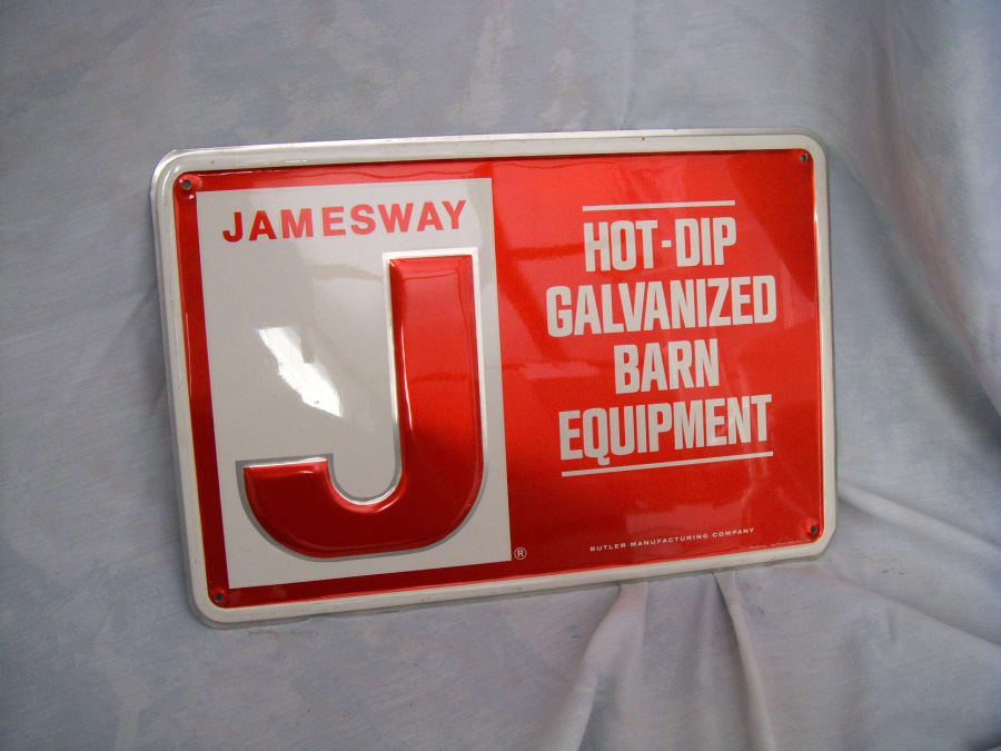 Jamesway Sign at Gone Farmin' 2012 as Z13 Mecum Auctions
