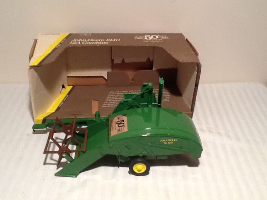 John Deere 50th Anniversary 12A Combine With Box At Gone Farmin Iowa john-deere-50th-anniversary-12a-combine-with-box-at-gone-farmin-iowa