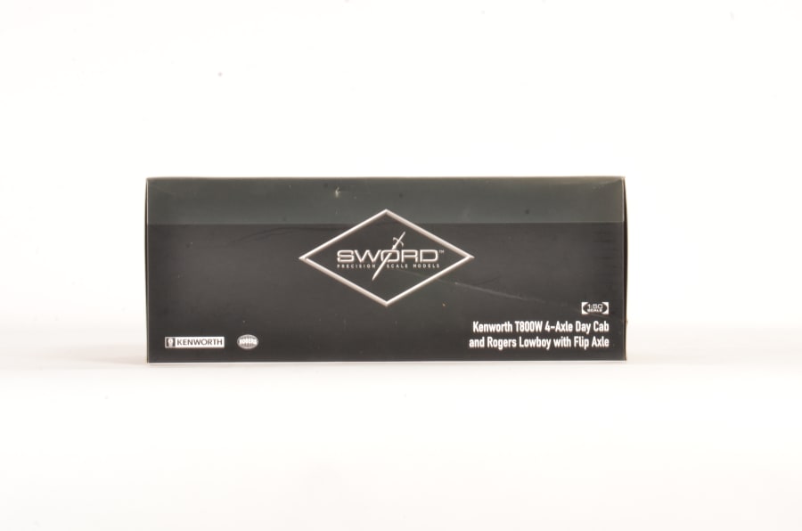 Sword Kenworth T800W 4-Axle Day Cab And Rogers Lowboy With Flip Axle