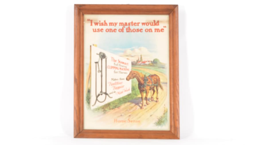 Stewart Horse Clipper Paper Sign for Sale at Auction Mecum Auctions