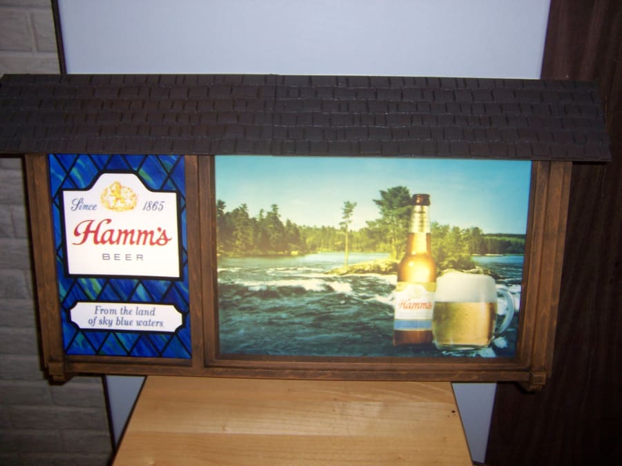 Hamms Beer Cabin Sign 32x19x5 for Sale at Auction Mecum Auctions